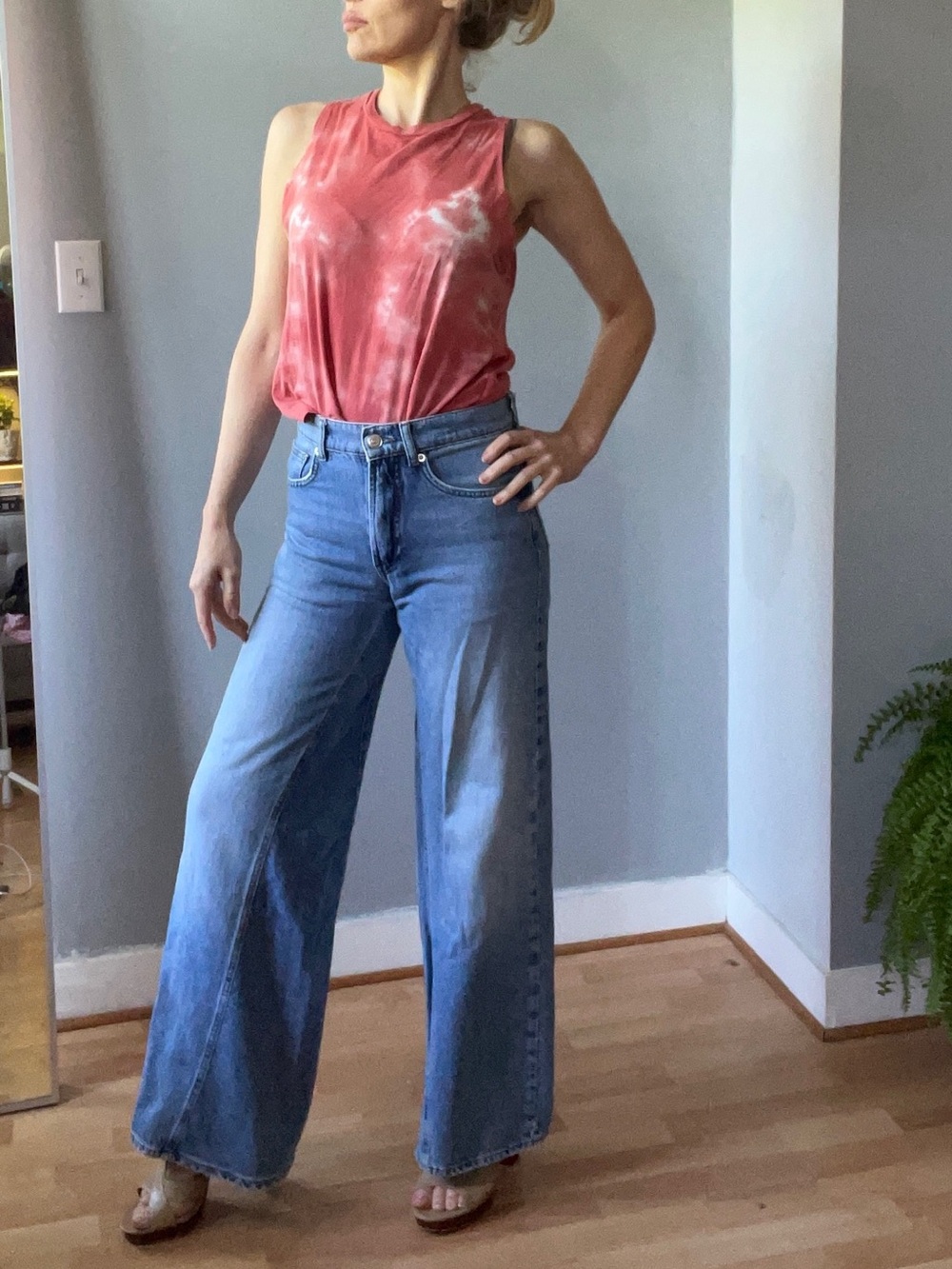 Ganni Light Blue high waist Wide-Leg Jeans GORGEOUS